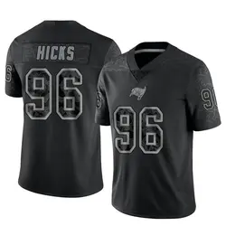 Men's Akiem Hicks Tampa Bay Buccaneers Reflective Jersey - Black Limited