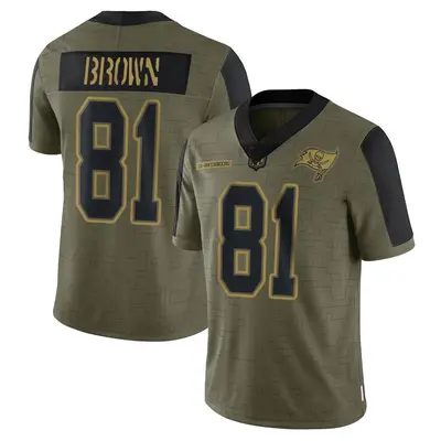 Men's Antonio Brown Tampa Bay Buccaneers 2021 Salute To Service Jersey - Olive Limited