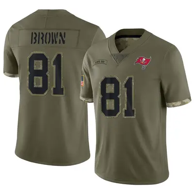 Men's Antonio Brown Tampa Bay Buccaneers 2022 Salute To Service Jersey - Olive Limited