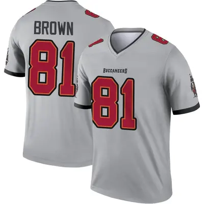 Men's Antonio Brown Tampa Bay Buccaneers Inverted Jersey - Gray Legend