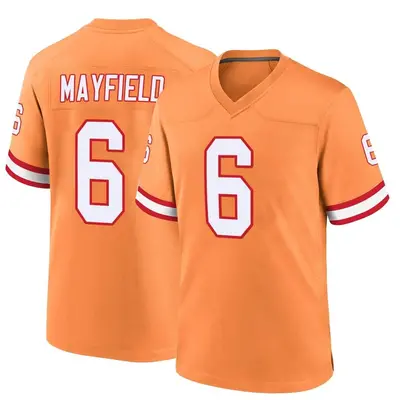 Men's Baker Mayfield Tampa Bay Buccaneers Throwback Jersey - Orange Game