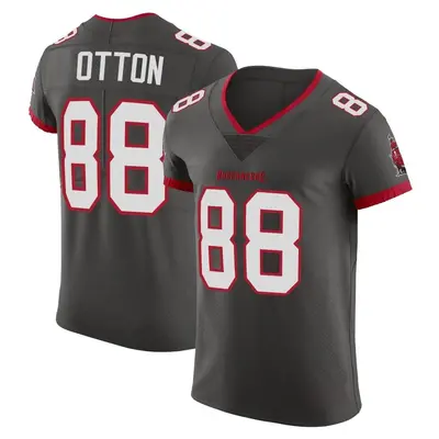 Men's Cade Otton Tampa Bay Buccaneers Pewter Alternate Vapor Jersey - Elite