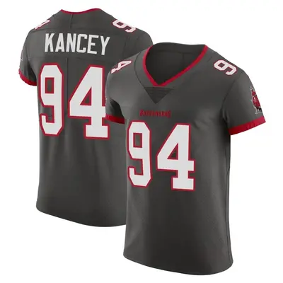 Men's Calijah Kancey Tampa Bay Buccaneers Pewter Alternate Vapor Jersey - Elite