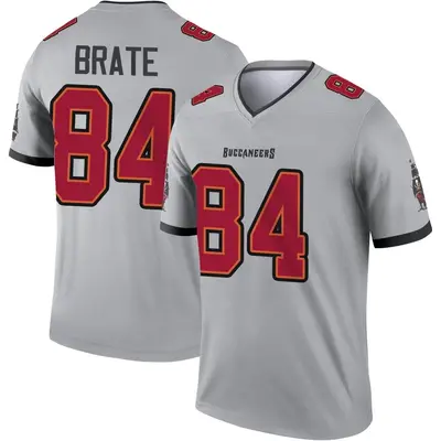 Men's Cameron Brate Tampa Bay Buccaneers Inverted Jersey - Gray Legend