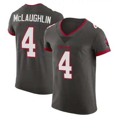 Men's Chase McLaughlin Tampa Bay Buccaneers Pewter Alternate Vapor Jersey - Elite