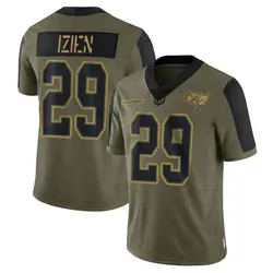 Men's Christian Izien Tampa Bay Buccaneers 2021 Salute To Service Jersey - Olive Limited