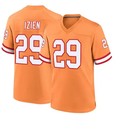 Men's Christian Izien Tampa Bay Buccaneers Throwback Jersey - Orange Game