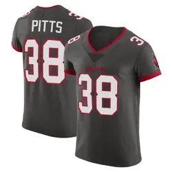 Men's Derrek Pitts Tampa Bay Buccaneers Pewter Alternate Vapor Jersey - Elite