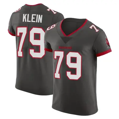 Men's Elijah Klein Tampa Bay Buccaneers Pewter Alternate Vapor Jersey - Elite