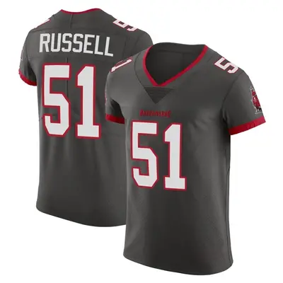 Men's J.J. Russell Tampa Bay Buccaneers Pewter Alternate Vapor Jersey - Elite