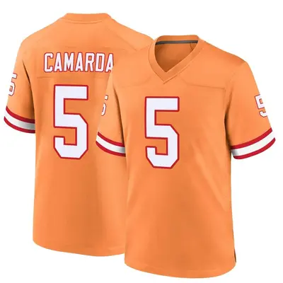 Men's Jake Camarda Tampa Bay Buccaneers Throwback Jersey - Orange Game