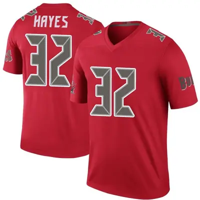 Men's Josh Hayes Tampa Bay Buccaneers Color Rush Jersey - Red Legend