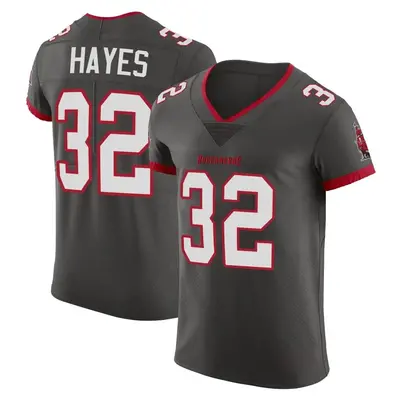 Men's Josh Hayes Tampa Bay Buccaneers Pewter Alternate Vapor Jersey - Elite