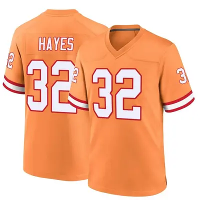 Men's Josh Hayes Tampa Bay Buccaneers Throwback Jersey - Orange Game