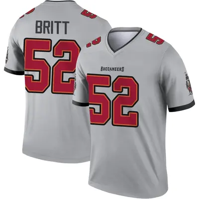 Men's K.J. Britt Tampa Bay Buccaneers Inverted Jersey - Gray Legend