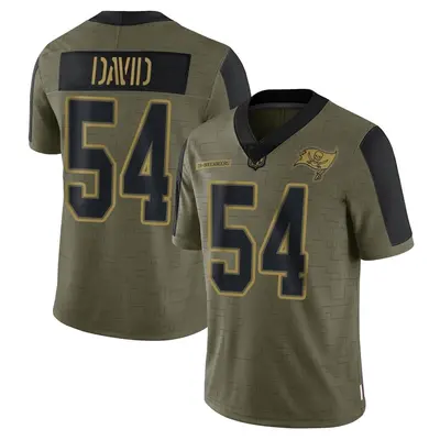 Men's Lavonte David Tampa Bay Buccaneers 2021 Salute To Service Jersey - Olive Limited