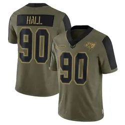 Men's Logan Hall Tampa Bay Buccaneers 2021 Salute To Service Jersey - Olive Limited