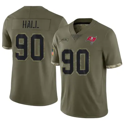 Men's Logan Hall Tampa Bay Buccaneers 2022 Salute To Service Jersey - Olive Limited