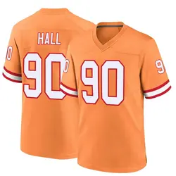 Men's Logan Hall Tampa Bay Buccaneers Throwback Jersey - Orange Game