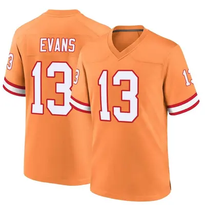 Men's Mike Evans Tampa Bay Buccaneers Throwback Jersey - Orange Game