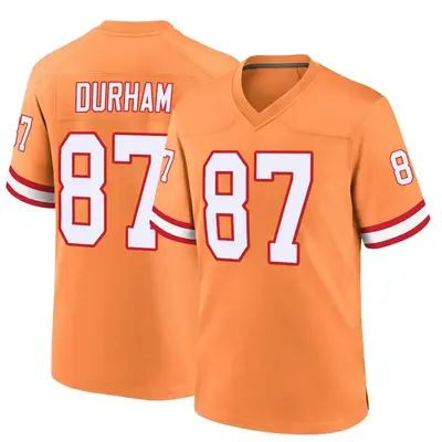 Men's Payne Durham Tampa Bay Buccaneers Throwback Jersey - Orange Game