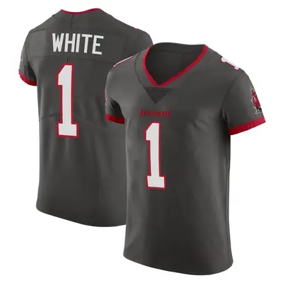 Men's Rachaad White Tampa Bay Buccaneers Pewter Alternate Vapor Jersey - Elite