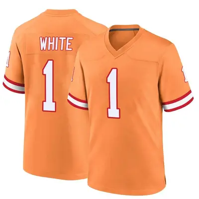 Men's Rachaad White Tampa Bay Buccaneers Throwback Jersey - Orange Game