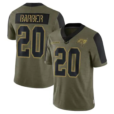 Men's Ronde Barber Tampa Bay Buccaneers 2021 Salute To Service Jersey - Olive Limited