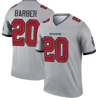 Men's Ronde Barber Tampa Bay Buccaneers Inverted Jersey - Gray Legend