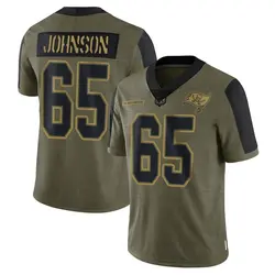 Men's Ryan Johnson Tampa Bay Buccaneers 2021 Salute To Service Jersey - Olive Limited