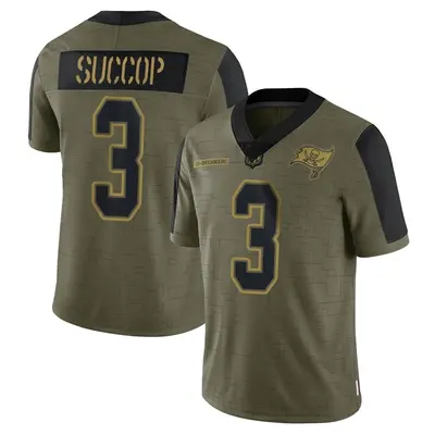 Men's Ryan Succop Tampa Bay Buccaneers 2021 Salute To Service Jersey - Olive Limited