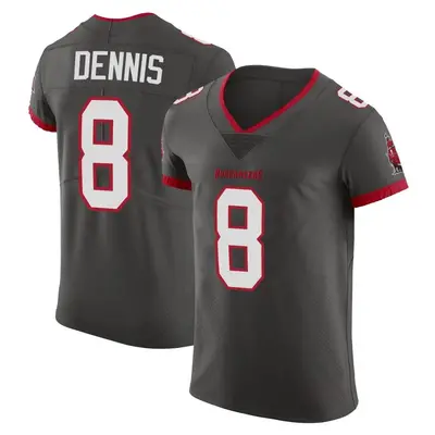 Men's SirVocea Dennis Tampa Bay Buccaneers Pewter Alternate Vapor Jersey - Elite