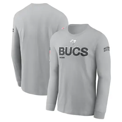 Men's Tampa Bay Buccaneers 2024 Salute To Service Long Sleeve T-Shirt - Gray