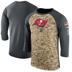 Men's Tampa Bay Buccaneers Salute to Service 2017 Sideline Performance Three-Quarter Sleeve T-Shirt - Camo/Anthracite Legend