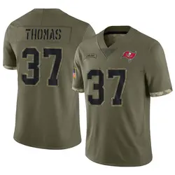 Men's Tavierre Thomas Tampa Bay Buccaneers 2022 Salute To Service Jersey - Olive Limited