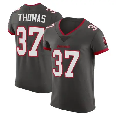 Men's Tavierre Thomas Tampa Bay Buccaneers Pewter Alternate Vapor Jersey - Elite