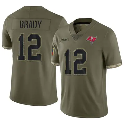 Men's Tom Brady Tampa Bay Buccaneers 2022 Salute To Service Jersey - Olive Limited