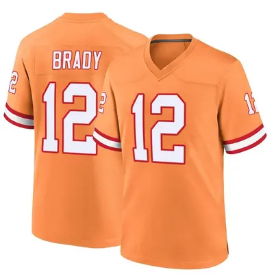 Men's Tom Brady Tampa Bay Buccaneers Throwback Jersey - Orange Game