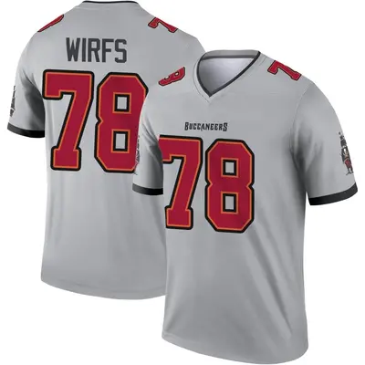 Men's Tristan Wirfs Tampa Bay Buccaneers Inverted Jersey - Gray Legend