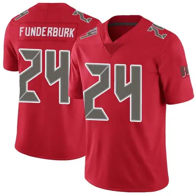 Men's Tyrek Funderburk Tampa Bay Buccaneers Color Rush Jersey - Red Limited