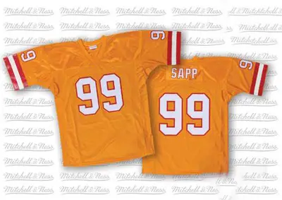 Men's Warren Sapp Tampa Bay Buccaneers 1996 Glaze Throwback Jersey - Orange Authentic