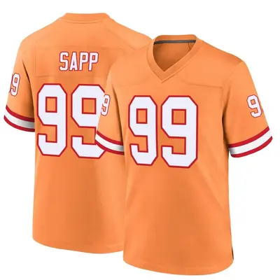 Men's Warren Sapp Tampa Bay Buccaneers Throwback Jersey - Orange Game