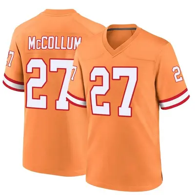 Men's Zyon McCollum Tampa Bay Buccaneers Throwback Jersey - Orange Game