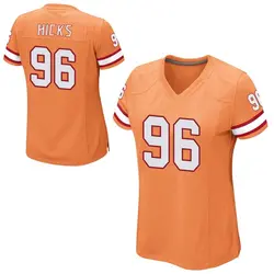 Women's Akiem Hicks Tampa Bay Buccaneers Alternate Jersey - Orange Game