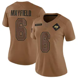 Women's Baker Mayfield Tampa Bay Buccaneers 2023 Salute To Service Jersey - Brown Limited