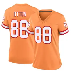 Women's Cade Otton Tampa Bay Buccaneers Throwback Jersey - Orange Game