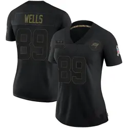 Women's David Wells Tampa Bay Buccaneers 2020 Salute To Service Jersey - Black Limited