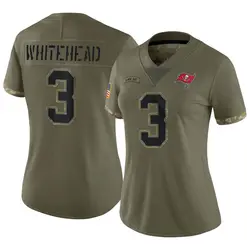 Women's Jordan Whitehead Tampa Bay Buccaneers 2022 Salute To Service Jersey - Olive Limited