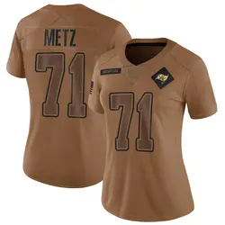 Women's Lorenz Metz Tampa Bay Buccaneers 2023 Salute To Service Jersey - Brown Limited