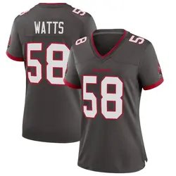 Women's Markees Watts Tampa Bay Buccaneers Pewter Alternate Jersey - Game